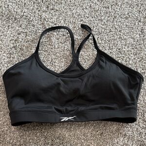 Reebok Black Racerback Sports Bra with Logo